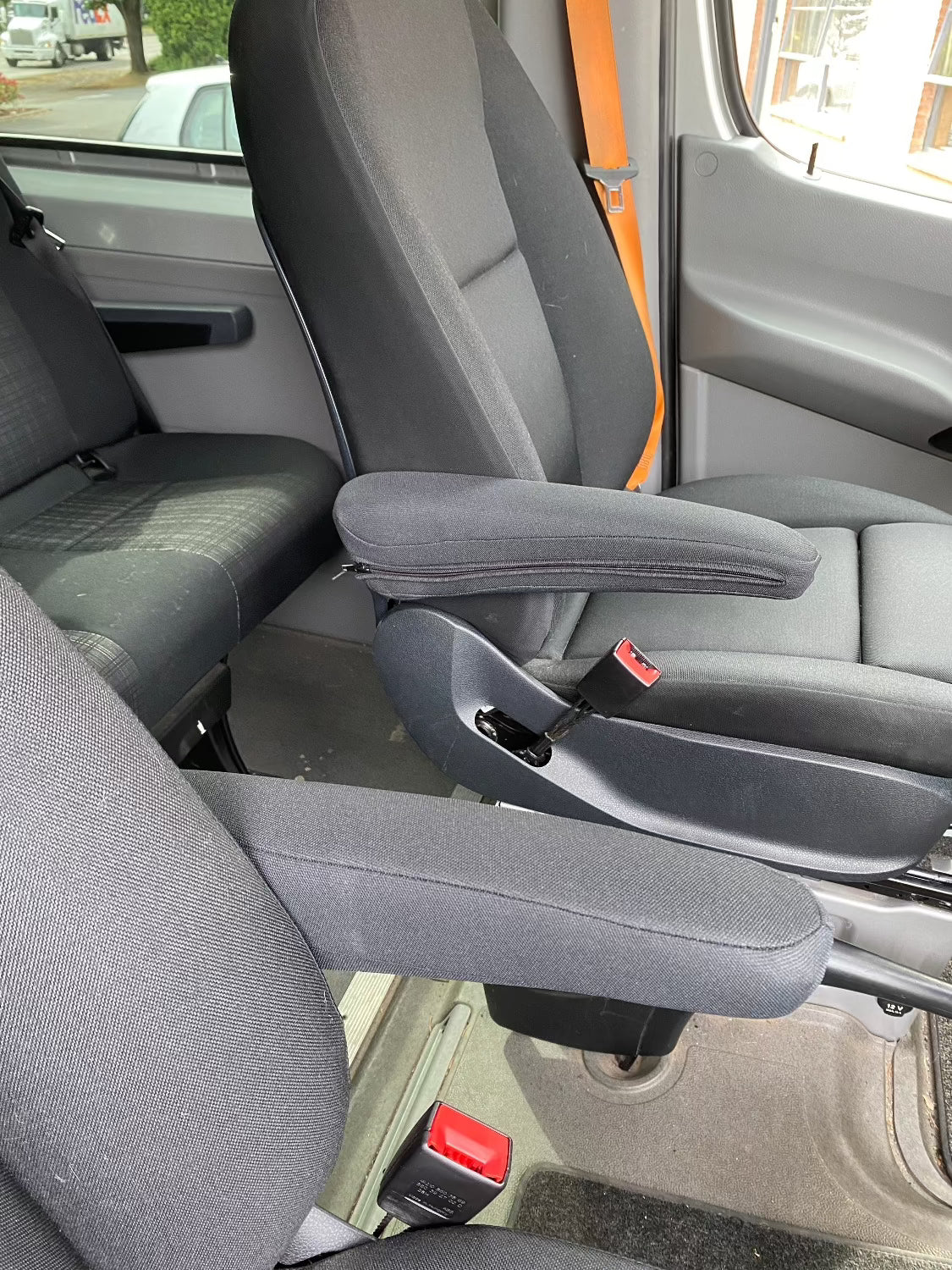 Sprinter 907 Seat Armrest Covers | Protective Fabric Covers for Factory Armrests