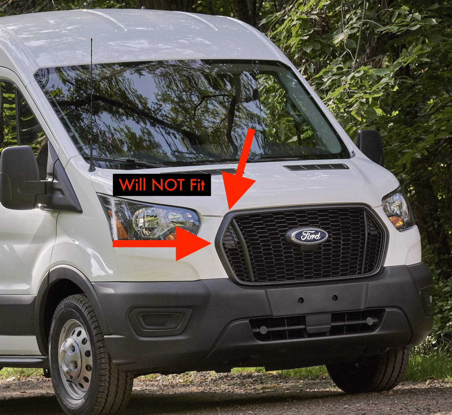 Aero Hood Spoiler for Ford Transit 2015-2020 – Paint Protection and Debris Deflection