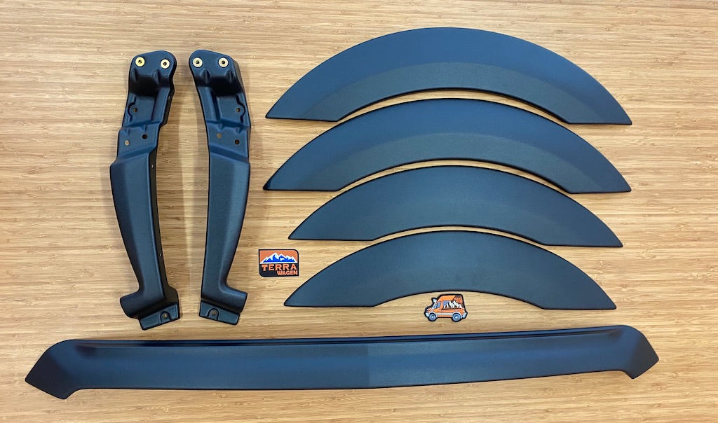 Ensemble complet d'améliorations extérieures pour Sprinter 907 – Spoiler de capot + Protection d'ailes + Bavettes garde-boue