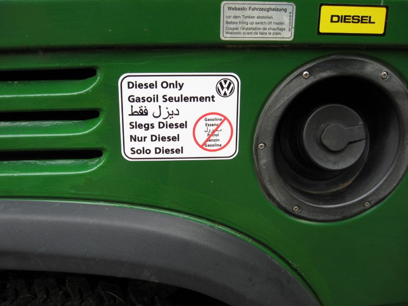Autocollant pour véhicules diesel uniquement - Volkswagen