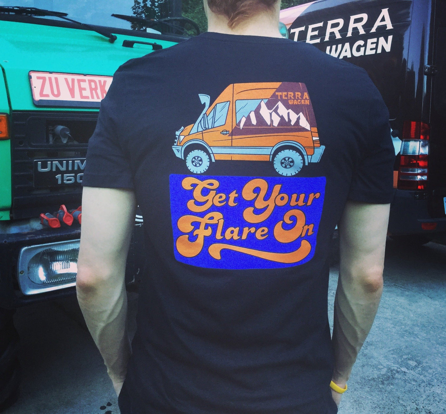 Terrawagen-T-Shirt „Get your Flare on“.