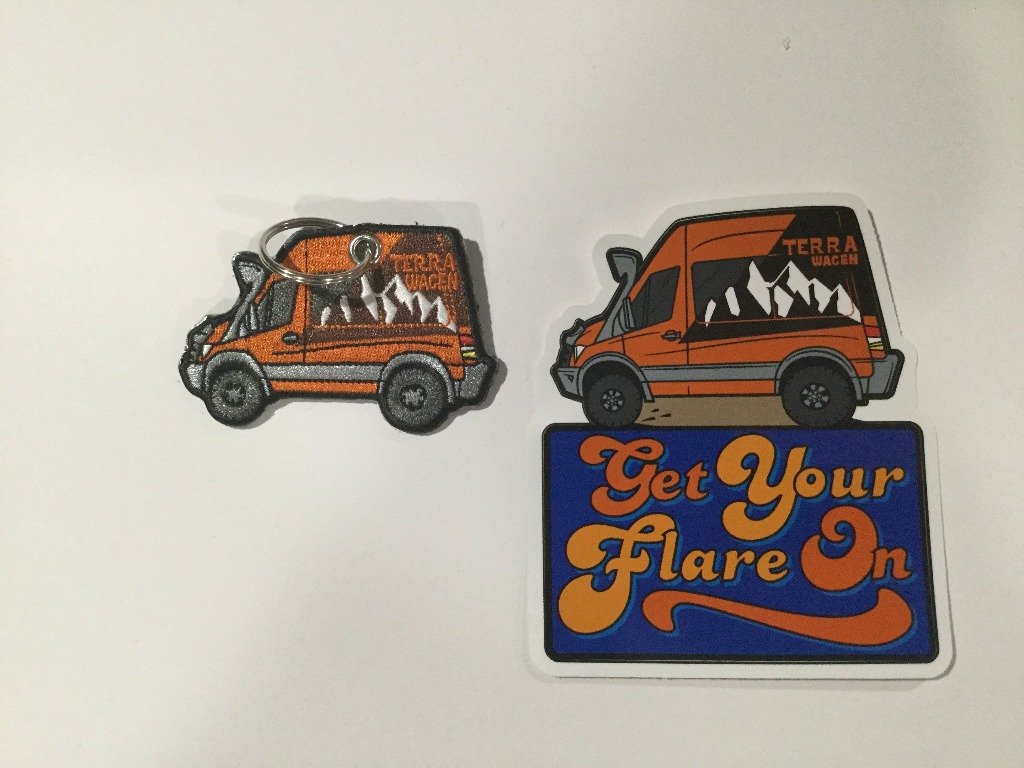 "Get your flare on"  Keychain